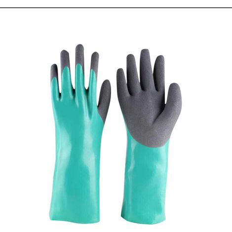 Gants Travail 100% Étanches Maçonnerie Ciment Façade  Maçonnerie, sablage, façade, manipulation ciment, mi-long, protection avant-bras, imperméables (1/5)