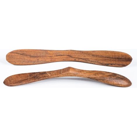 Set de 6 Cuillères Tartineur en Teck Recyclé L14cm - Idéal Petit-Déjeuner, Beurre et Confiture (1/2)