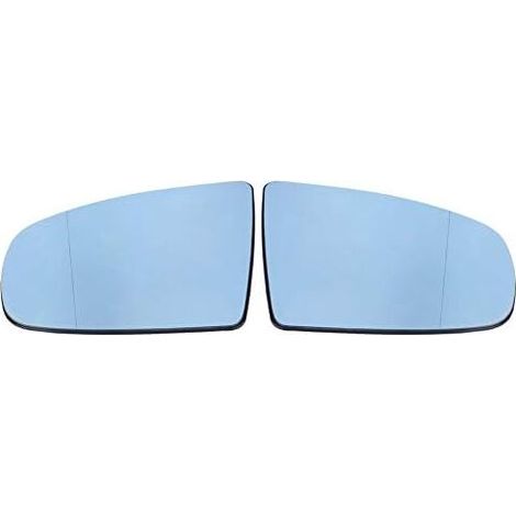 1 Paar Weitwinkel-Rückspiegelglas, HD-beheizte Spiegel links und rechts für BMW X5 E70 (2008–2013), Blau, 51167174981/51167174982