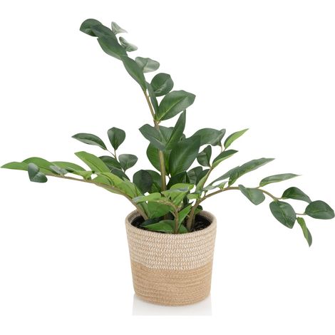 Kunstpflanze / Kunstbaum ZAMIE Zamioculcas grün hjh OFFICE (1/5)