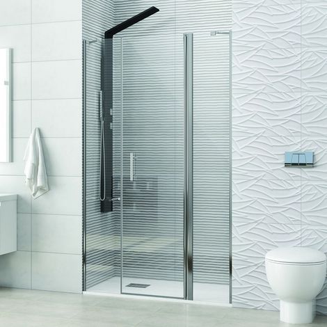 Porta doccia 150cm battente con 2 fissi laterali KPX6000 kamalu
