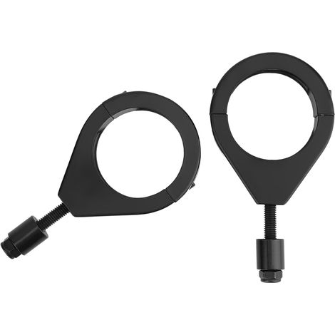 Support de clignotant moto 41mm en métal plaqué noir, colliers de fixation pour feu de signalisation, accessoires de montage. (1/5)