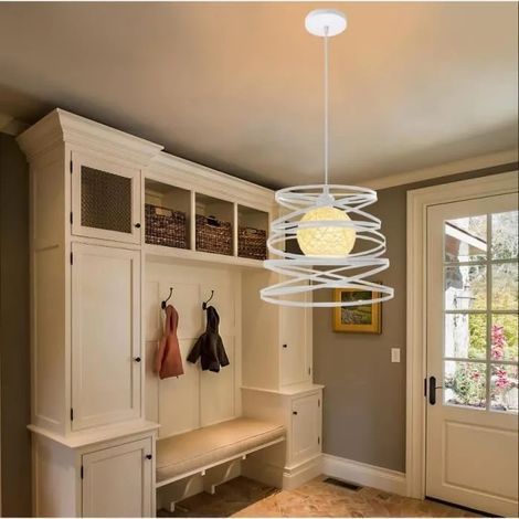 kawoo Moderne Suspension Luminaire en Fer,Lampe Plafonnier Industrielle Reglable Vintage pour Salon Chambre (1/4)