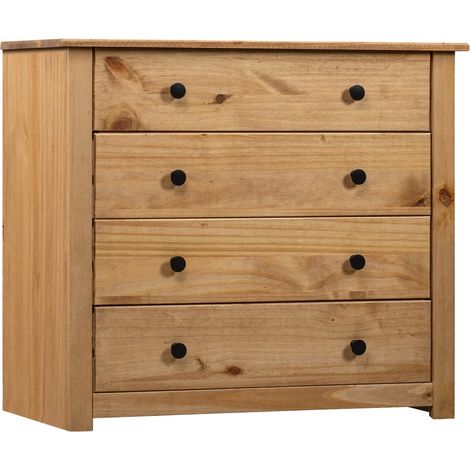 Armoire latérale, Meuble de Rangement, Buffet Commode pour chambre 80x40x73 cm Pin Assortiment Panama HYB83248 (1/5)