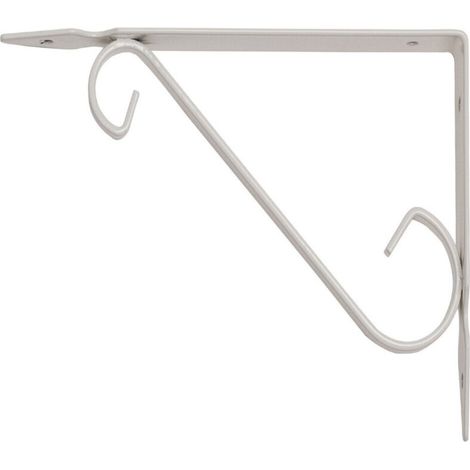 YMYNY Support d'étagère en fer forgé 29 x 24 cm Blanc -