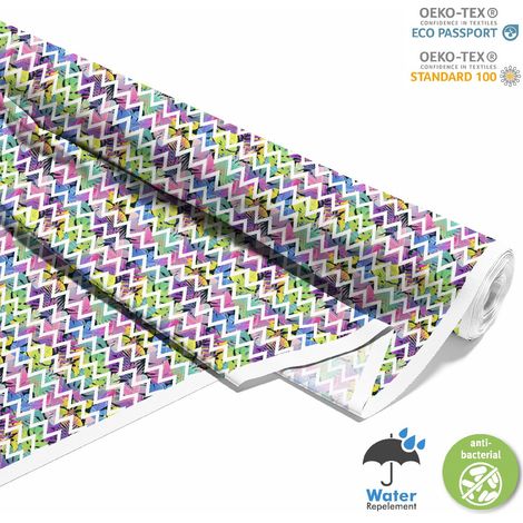 OUTDOOR DEKOSTOFFE OXFORD - Motiv exotische Blätter I DX166 (1/5)