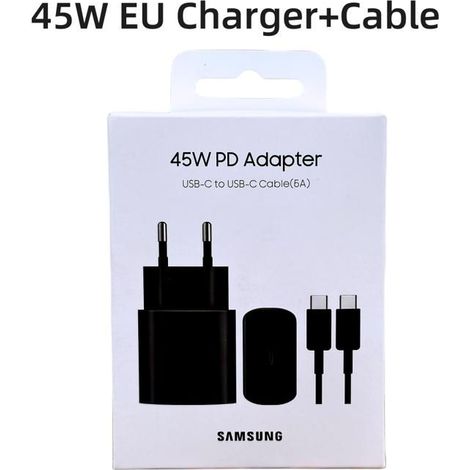 Samsung – chargeur 45W Type C EU, adaptateur de Charge Super rapide pour Galaxy Z Flip Fold 5 4 3 2 S24 S23 S22 Note20 Ultra[Q198] (1/5)