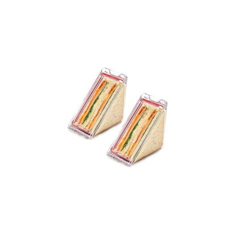 Lntyq 2er-Pack wiederverwendbare, dreieckige, durchsichtige Sandwichboxen mit Deckel, große, verbesserte Version, tragbare Sandwichbox mit Deckel (1/5)