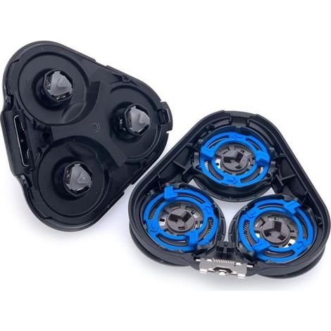 Convient pour les têtes de rasoir de rechange pour les rasoirs électriques Philips série 5000 SH50 S5050 S5078 5079 RQ11 RQ10 - Têtes de rasoir électriques - avec 3 lames (1/5)