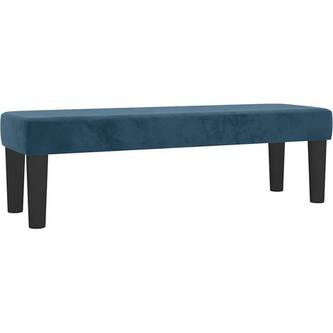 vidaXL Banco Azul Oscuro 100 x 30 x 30 cm Terciopelo (1/2)