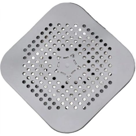 Filtro de desagüe de ducha blanco de 3 piezas: atrapacabellos antiobstrucción con función desodorizante. (1/4)