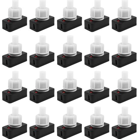 20 pièces Lampe de Table gradateur Interrupteur à Bouton Poussoir AC 250 V 1 A Interrupteur Marche arrêt de la Lampe (1/4)