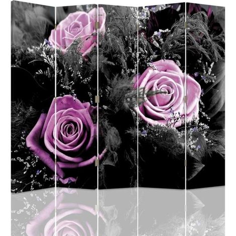 Paravento bilaterale, Rose decorative - 180x170 (1/5)