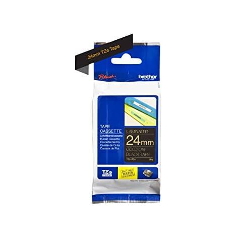 BROTHER Cinta laminada Negro/Oro 24mm (1/5)