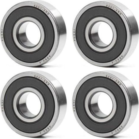 Cuscinetti 6201-2RS 12 x 32 x 10 mm - Doppia guarnizione in gomma - ABEC 5 - Cuscinetti prelubrificati - Confezione da 4 (1/5)