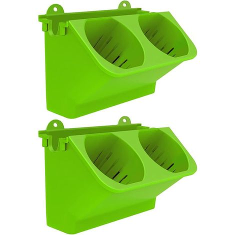 Vertical Planter, Wall-Mounted Stackable Planter, Self-Watering Plant Pot Hanging Flower Pot Plant Pot for Indoor Outdoor Garden Green Green 2pcs (1/5)