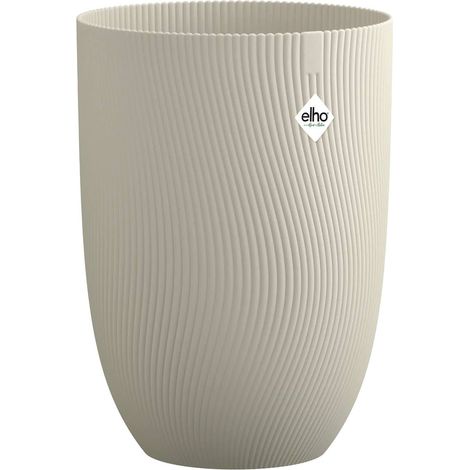 Pot de fleur haut - ELHO - Sereh Haut 40 - 50 L - Ø 39 x H 53 cm - Beige - Balcon/intérieur/extérieur (1/4)