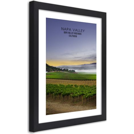 Quadro con cornice, Sera sulla Napa Valley - 20x30 (1/5)