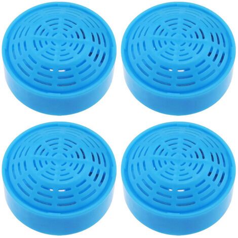 RHG Lot de 4 filtres pour fontaine à chat : filtre de rechange pour fontaine à chat de 2 l,  4 filtres à charbon, filtre rond en acier inoxydable, pompe de rechange pour (1/5)