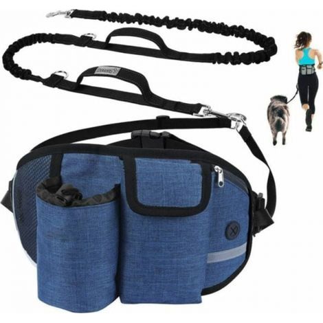 Laisse mains libres pour chien jusqu'à 110kg – Absorption de choc – Couture réfléchissante – Longueur 250 cm pour jogging et marche (1/5)