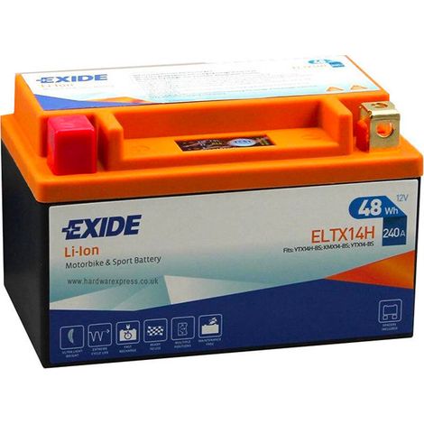 Batterie moto YTX14-BS Exide Lithium Li-ion 12V 4AH 240A ELTX14H