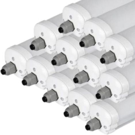 Réglette LED étanche 120cm 36W IP65 120lm/W Interconnectable - Pack de 12 / Blanc Froid - SILUMEN (1/5)
