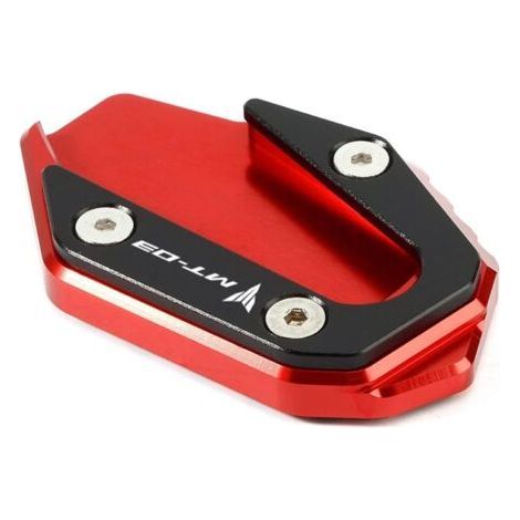 Accessoires moto Kickstand Pad supports latéraux agrandisseur plaque d’extension pour Yamaha MT03 MT03 2016 2017 2018 2019 2020 (couleur: rouge) (1/5)