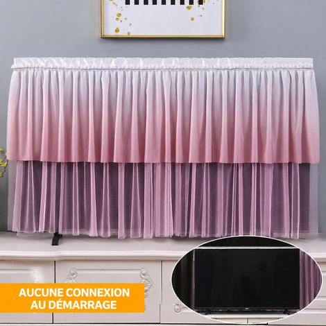 Housse de protection TV en dentelle rose dégradé pour écran 32 pouces 32 réf 2010 200 g – Livraison gratuite