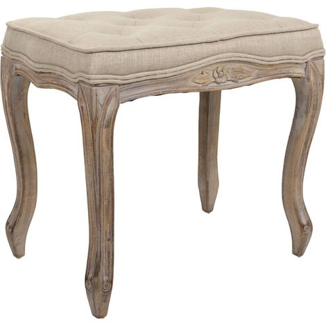 Banqueta de madera tapizada 50x35x47h cm (1/3)