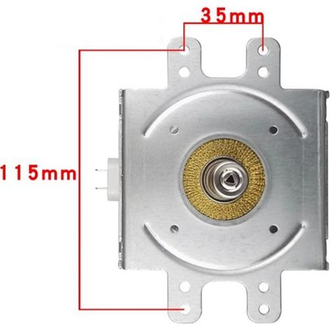 1 Farbe: Silber. Material: Metall. 2M246-03TAG Luftgekühlter Mikrowellengenerator mit langer Bodenplatte