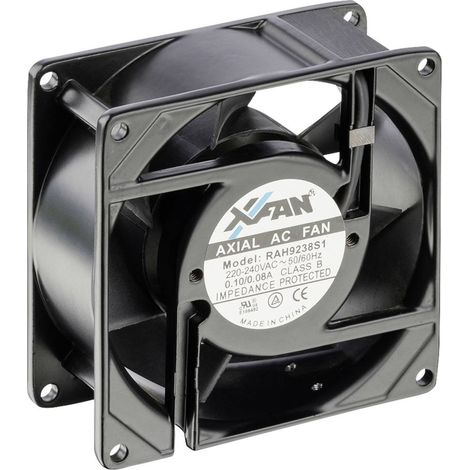 X-Fan RAH9238S1 Ventola assiale 230 V/AC 66 m³/h (L x L x A) 92 x 92 x 38 mm (1/2)