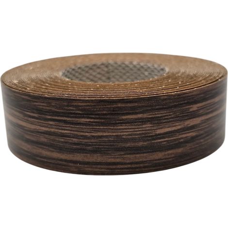 1x Bande de Chant Thermocollant 21mm x 5m Epaisseur 0,50mm Mélaminé Facile à Appliquer Bricolage Étagère Meuble Panneau Bois Durable, Chêne Brun (1/3)