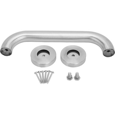 Barre d'appui de sécurité L300mm Ø32mm acier inoxydable renforcé antidérapant, poignée de douche pour salle de bain, couloir, escalier (1/5)