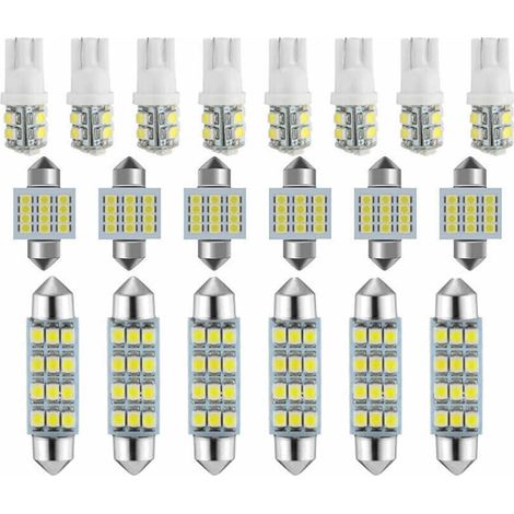 20pcs T10/31mm/42mm Car Interior LED Bulbs 6500K LED Interior (1/5)
