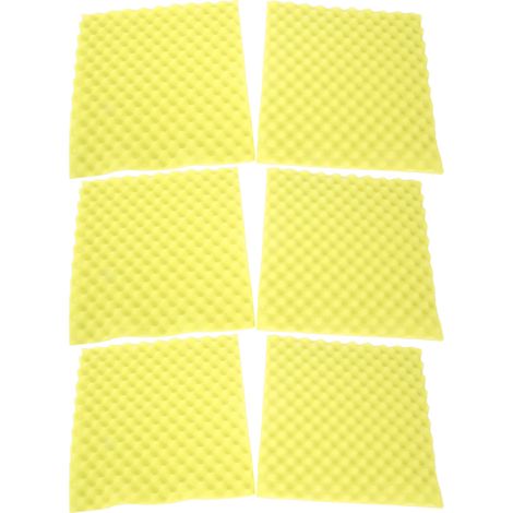 Panneau Acoustique En Mousse Pyramide Pour Traitement Sonore Studio Et Bureau - Jaune - Lot De 6 (1/5)
