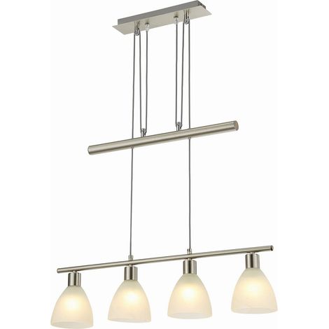 Lindby Lámpara colgante 'Simeon' en Gris de Vidrio