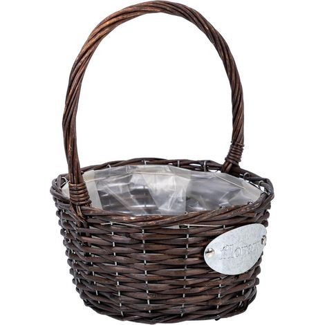 Cesta de mimbre marrón d23x29 (1/4)