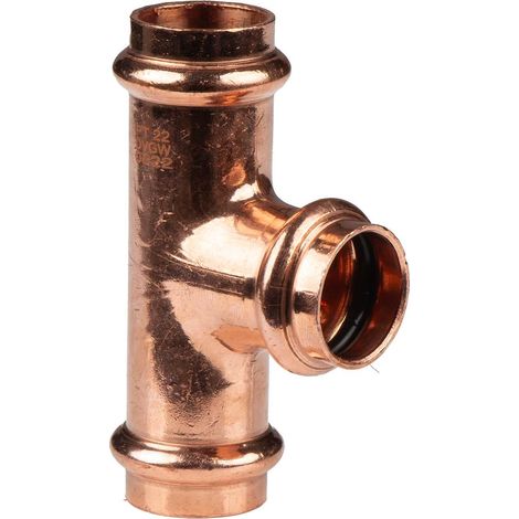 Kupfer Pressfitting T-Stück 22 mm V+M-Kontur DVGW