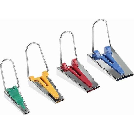 Kit de 4 outils pour biais, idéal pour le quilting et la création de finitions décoratives (bordures, galons, etc.). Tailles : 25 mm (1 pouce), 18 mm (0,7 pouce) et 12 mm. (1/4)