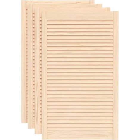 Ante con Design a Lamelle 4 pz 99,3x59,4 cm in Legno di Pino vidaXL