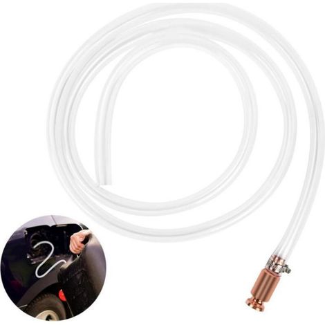 Tuyau de pompe à siphon, pompe à carburant manuelle en PVC de 2 mètres, pompe à siphon auto-amorçante, tube de siphon vibrant pour (1/5)