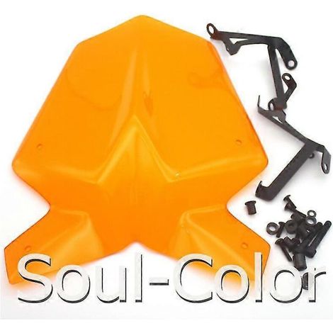 Déflecteur de vent de pare-brise sport pour moto Duke 790 (2018-2020) - Orange (1/4)