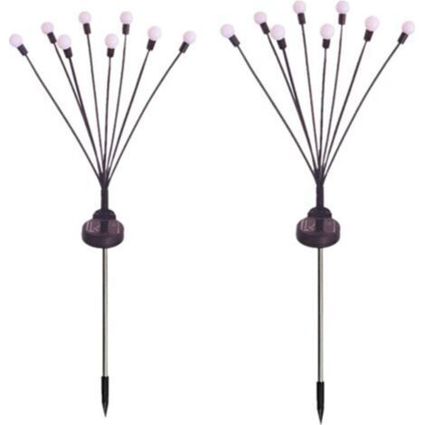 Lampe solaire 8 lumières lumière constante lumière variable longueur 75cm2 paires de décoration lumineuse luciole étanche extérieure (1/5)