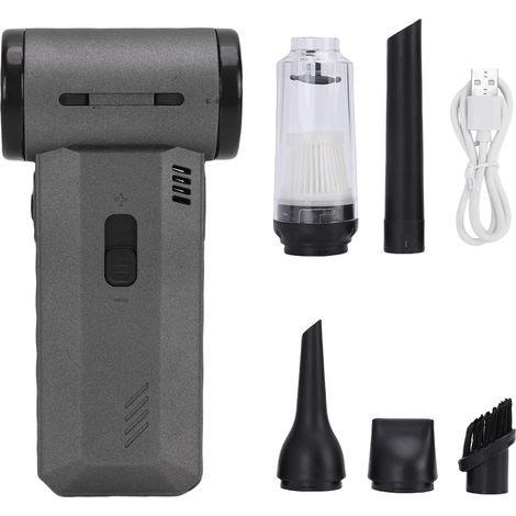 Ortviai Turbo Souffleur Électrique Sans Fil 130 000 tr/min – Pour Nettoyage Auto et Bureau, Batterie 4000 mAh