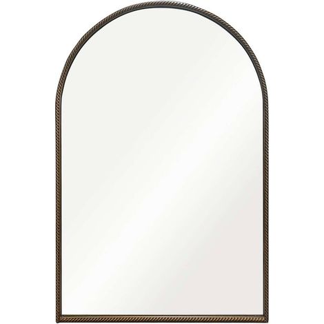 miroir doré forme arche style raffiné décoration murale - doré finition élégante (1/2)
