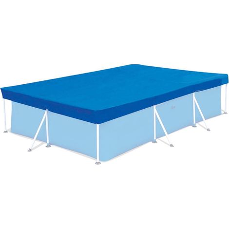 Bâche De Piscine Rectangulaire - 1 Unité - Polyester - Protection UV Et Débris - Pour Piscine Hors Sol Et Jardin - 2,2 X 1,5 M (1/3)