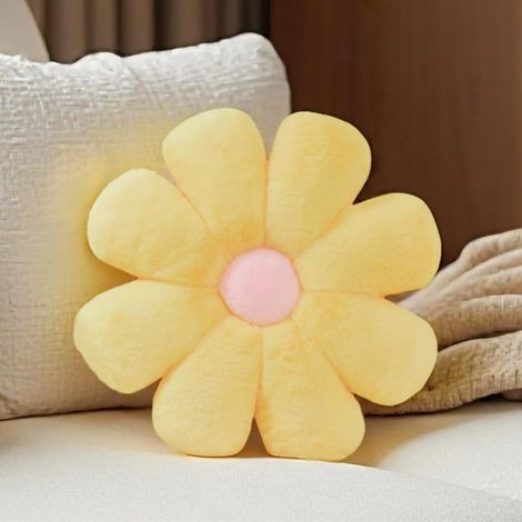 1 Coussin à Fleurs, Forme Marguerite 38cm, Tissu Doux, Décoration Intérieur, Salon Chambre Bureau (1/5)