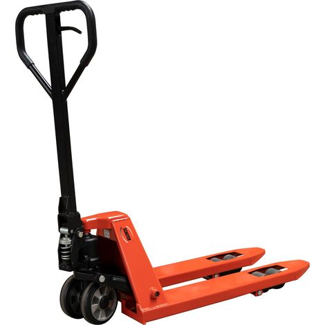 Schefer Gabelhubwagen Premium mit Schnellhub und Gummi Lenkrädern Tragkraft 2500kg