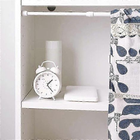 Tringle à rideaux télescopique extensible à ressort, blanche, 70-120 cm js (1/5)