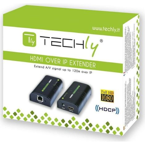 TECHLY EXTENDER SPLITTER HDMI SUR IP PAIRE TORSADÉE JUSQU'À 120 M 1080P IDATA EXTIP-373 (1/5)